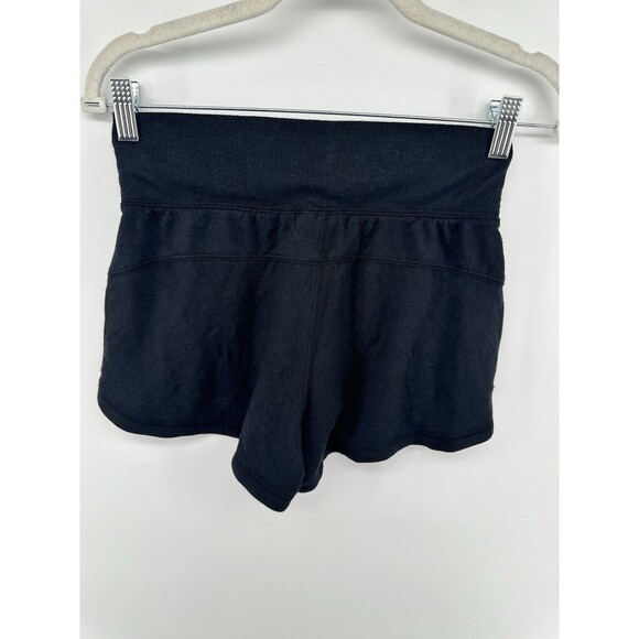 Athleta Fleece High Rise Shorts XXS Black - Picture 2 of 3